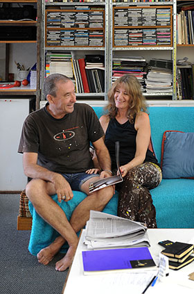 Jeremy Kirwan-Ward & Helen Smith in studio 2013. Photo: Christopher Canato