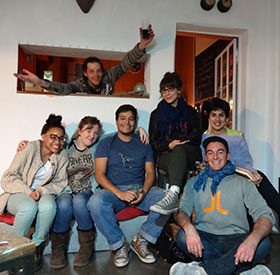 Sebastian Befumo with friends at Residencia Corazón, 2014. Image courtes of artist
