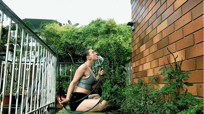 Marisa Georgiou, Afternoon Fountain Routine, 2016 (still). Jeremy Eden_800px Marisa Georgiou, Afternoon Fountain Routine, 2016 (still). Jeremy Eden_800px