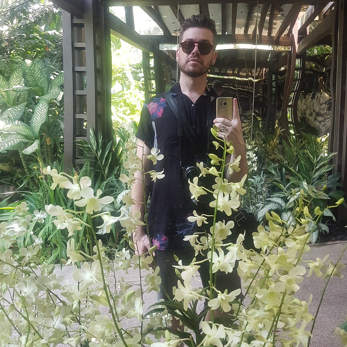 Dan Gladden, self portrait at Singapore Botanical Gardens, 2018. Image courtesy of the artist. 