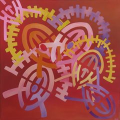 Guundie Kuchling, My Mindful self, 2016, 91 x 91cm, oil on canvas