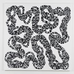 Alex Spremberg, Infinity Loop No4, 2016, 150x150x3cm, enamel on wood