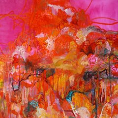 Kim Maple, Hot Pink, 2013, 200 x 142cm, oil on canvas
