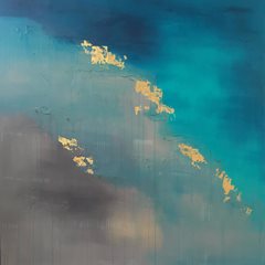Francesca Gnagnarella, Nature of Daylight, 2016, 100x150cm, acrylic 23 karat gold leaf