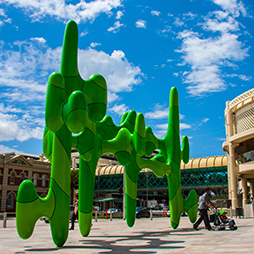 James Angus, Grow Your Own, 2011, Steel, aluminium, and polysiloxane paint, Forrest Place, Perth. Photo: Sebastian Adams. Image courtesy of the artist 