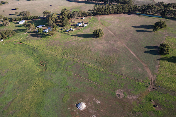 Chris Booth, 'goorbal beela - navel' on The Farm Margaret River - Art and Agriculture, 2017. 7m diameter x 1.5m height. Photographer: Martine Perret.