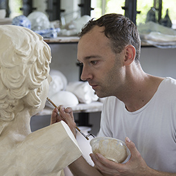 Andrew Nicholls in his studio at The Pottery Workshop, Jingdezhen, China, in May, 2016 Image: Nathan Beard