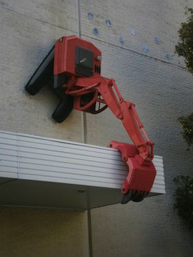 Paul Caporn,  Incident with a Façade , 2014. PVA Foam construction, 2 x  2 x 4 m. Image: Paul Caporn