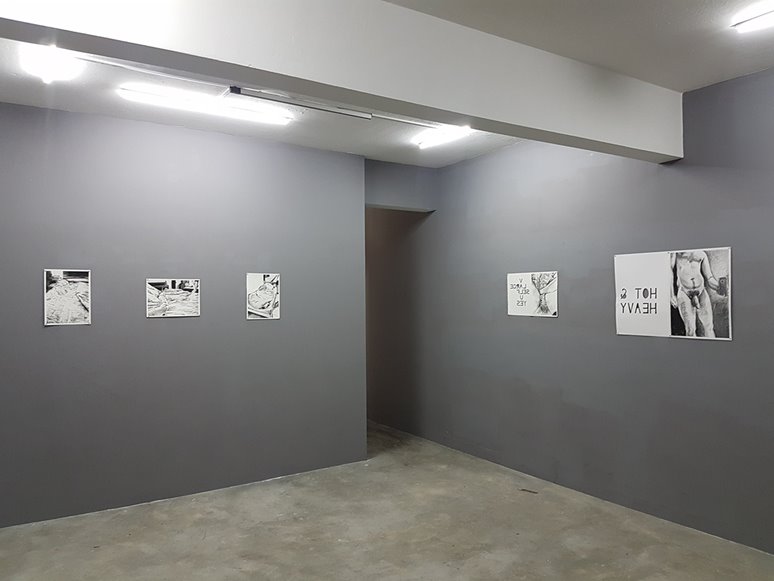 Dan Gladden, Untitled drawings at Grey Projects (installation view), Global City Residency Singapore, 2018. Image courtesy of the artist.