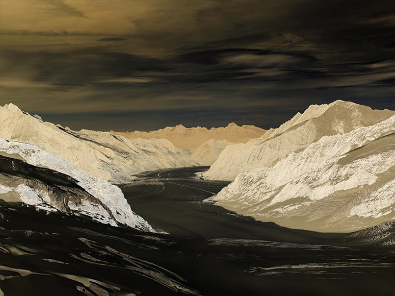 Brad Rimmer, Aletsch Glacier, Don't look down, 2017. Image courtesy of the artist.