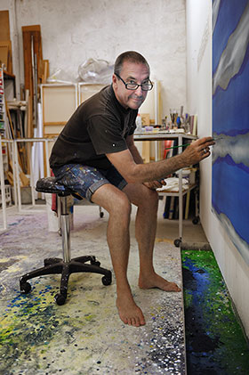 Jeremy Kirwan-Ward in studio 2013. Photo: Christopher Canato