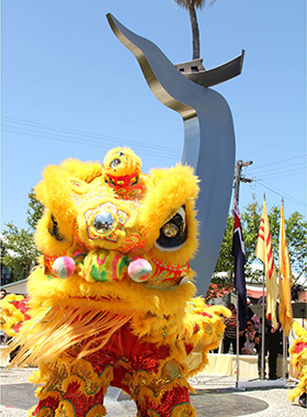 Wade Street Monument of Gratitude, Coral Lowry with Vietnamese Community, 2013.