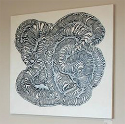 Alex Spremberg, 'Drop White', 2014. all enamel on wood 