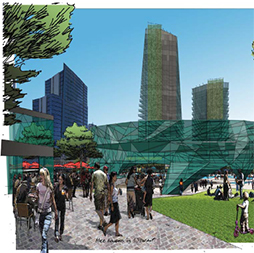 artist impression of the City Square. Source: MRA Perth City Link Public Art Strategy 