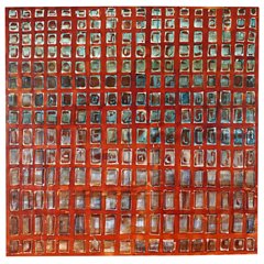 Alba Cinquini, Meditation III, 2013, 950x1300cm, xanthorrhoea resin, puffball stain mixed media on canvas