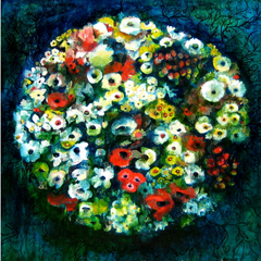 Kim Maple, Orb, 2009, 150x167cm, oil on canvas