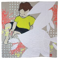 Ruth De Vos, This Moment, 2016, 87x88cm textile