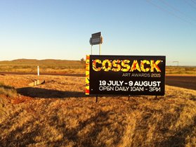Cossack Art Awards signage. Image: Catherine Czerw