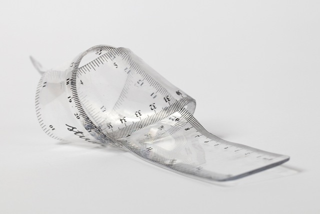 Marzena Topka, Telekinesis, 2014. Altered ruler 12x6x10cm. Photographer: Bo Wong