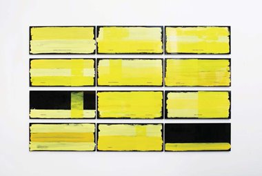 Jurek Wybraniec, Yellow (panels 1 to 12), 2015. Bankwest Art Prize.