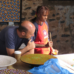 Donna Willis and Ric Spencer, Cossack Art Award 2009 Yinjaa Barni Artists in Residence, Cossack, photo: Ron Brafield  