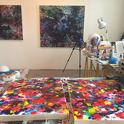 Laura Mitchell, A.I.R. Gallery New York Residency artist, 2017. Masterclass location: Joan Snitzer’s studio. Image courtesy of Laura Mitchell 